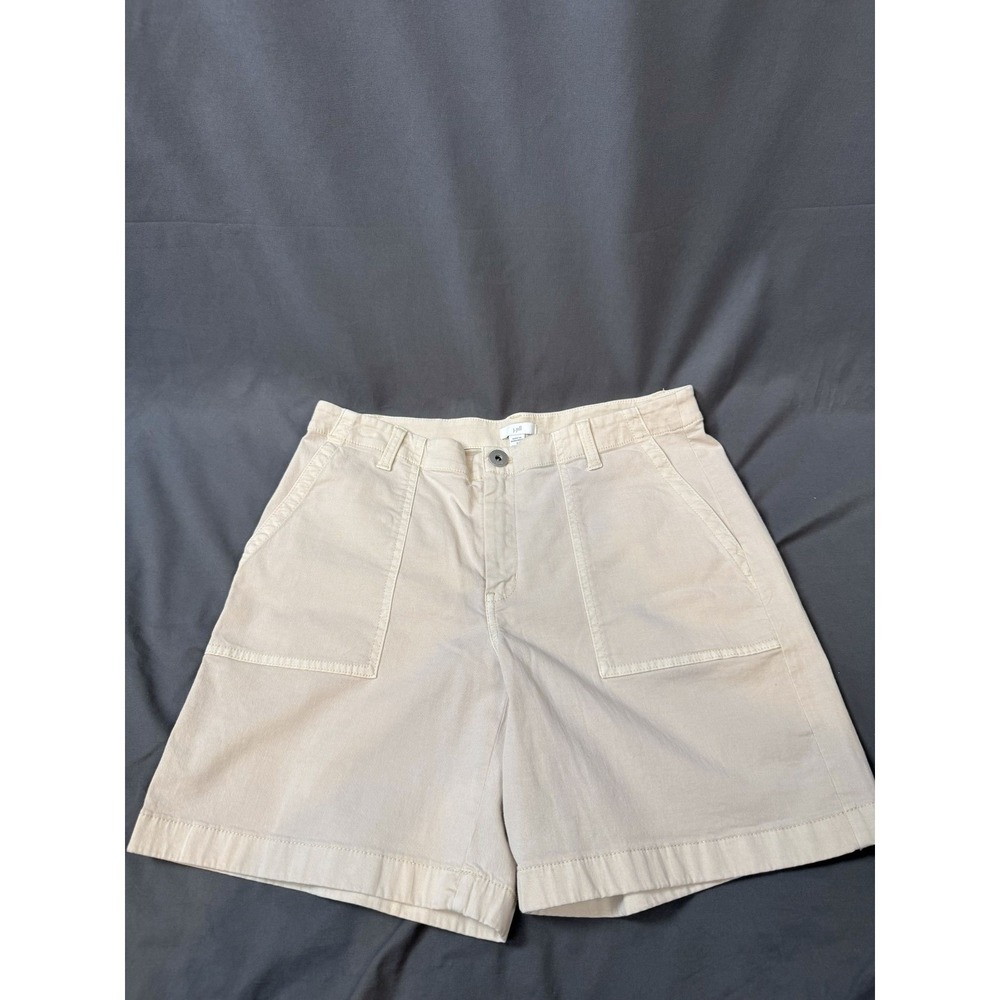 J.Jill‎ Women's Size 8 White Cargo Shorts 7" Inseam Utility Pockets Casual Style